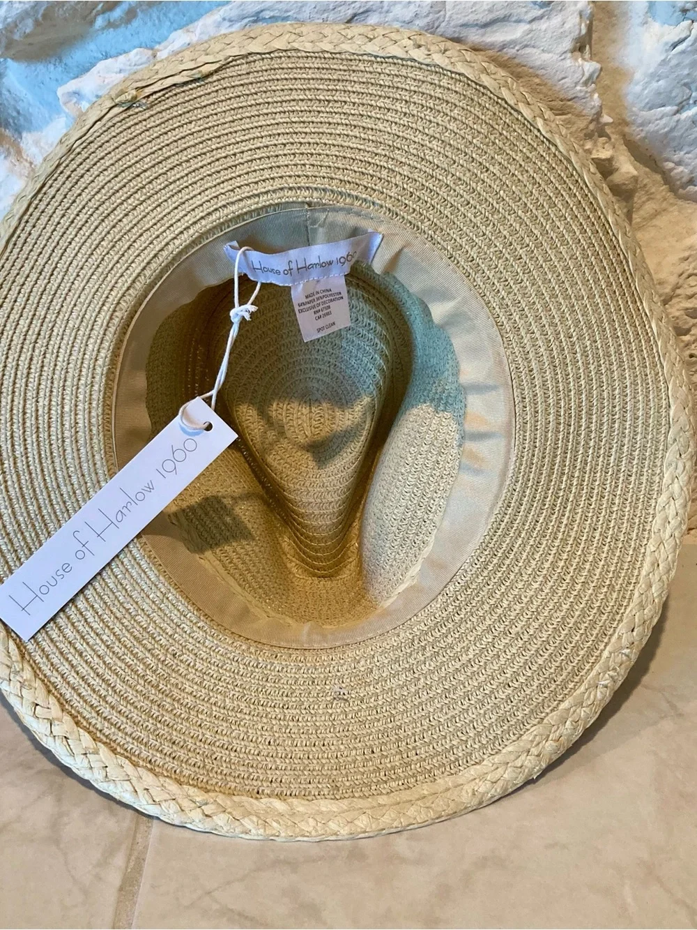 NWT House of Harlow 1960 Straw Sun Hat - Natural Tan